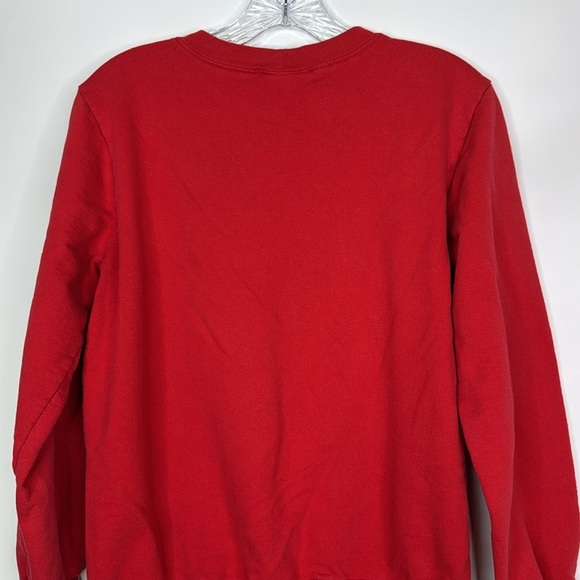 Vintage Blair Christmas Cat Red Crewneck Sweatshirt Size Medium - Picture 5 of 9